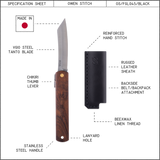 FGL035 Sheath & Higonokami VG10 Ironwood