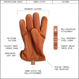 R100 Reindeer Leather Gloves