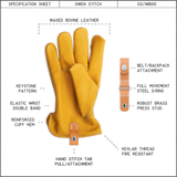 WB100 Waxed Bovine Leather Gloves