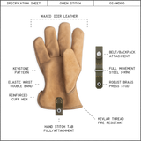 WD100 Waxed Deer Leather Gloves